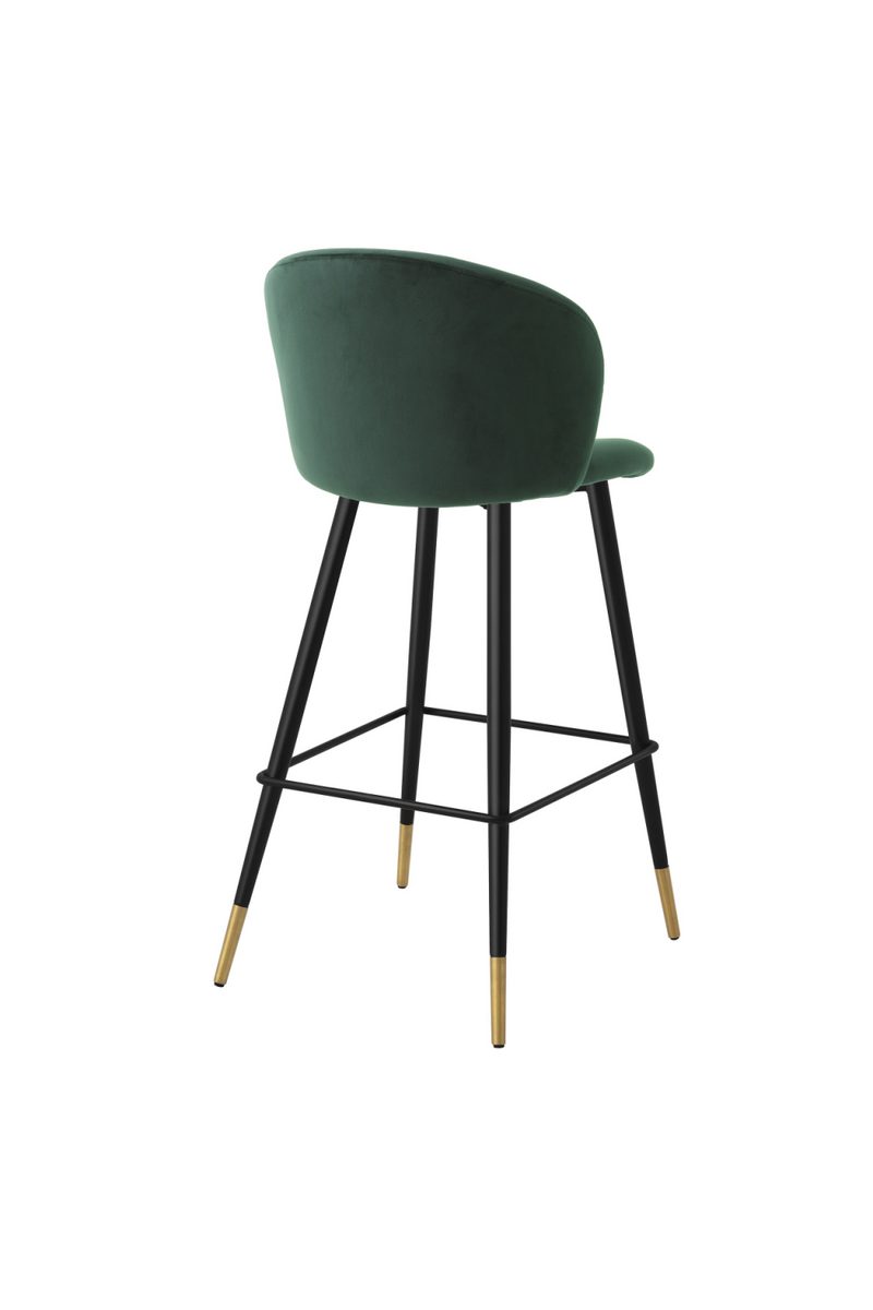 Chaise de bar en velours vert foncé Roche | Eichholtz Volante | Meubleluxe.fr