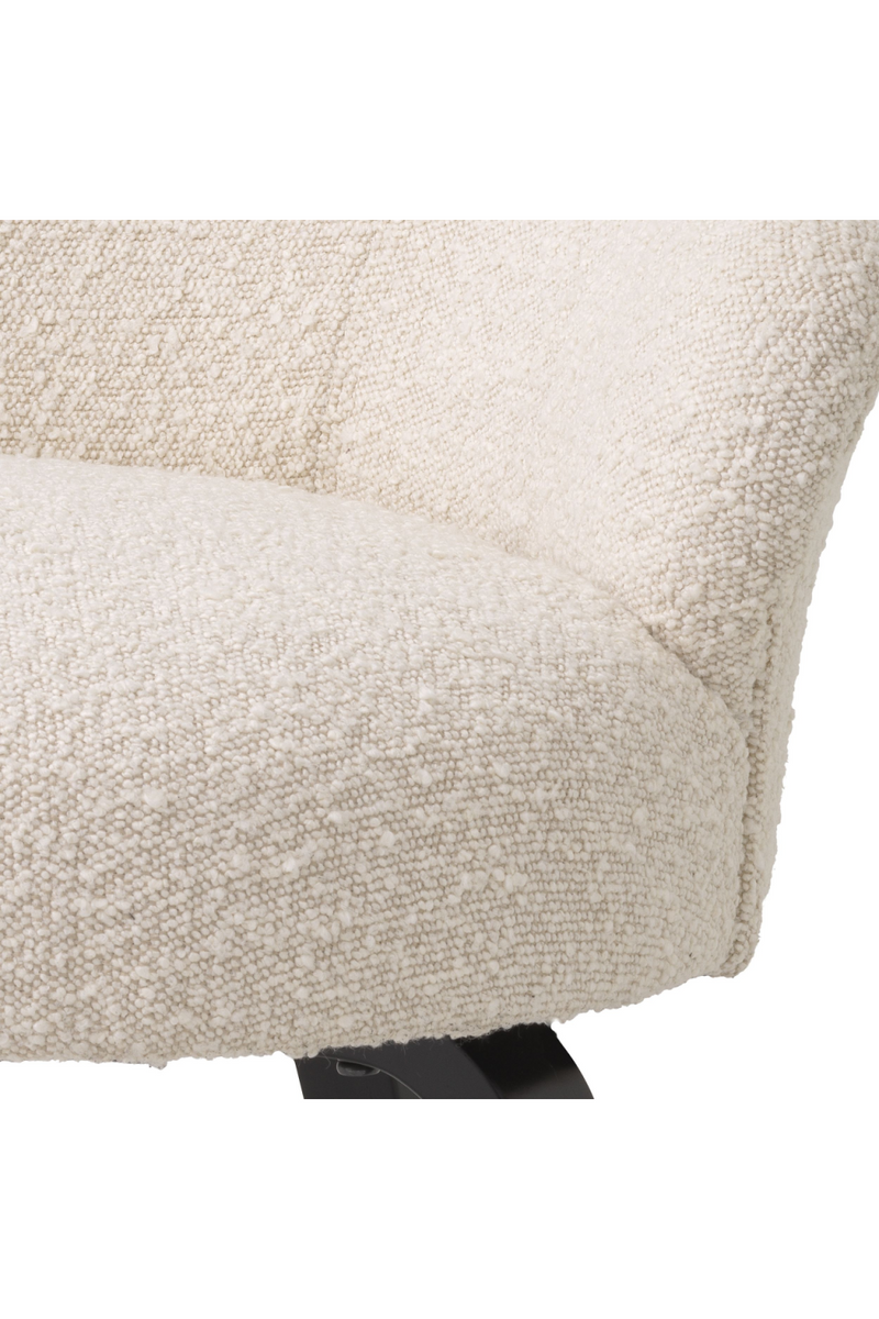 Chaise de salle à manger bouclé crème | Eichholtz Moretti | Meubleluxe.fr