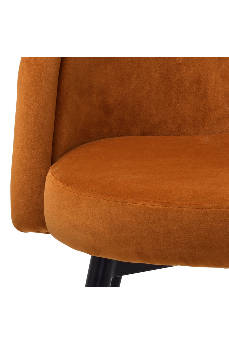 Chaise de salle à manger en velours orange (Lot de 2) | Eichholtz Chloé | Meubleluxe.fr