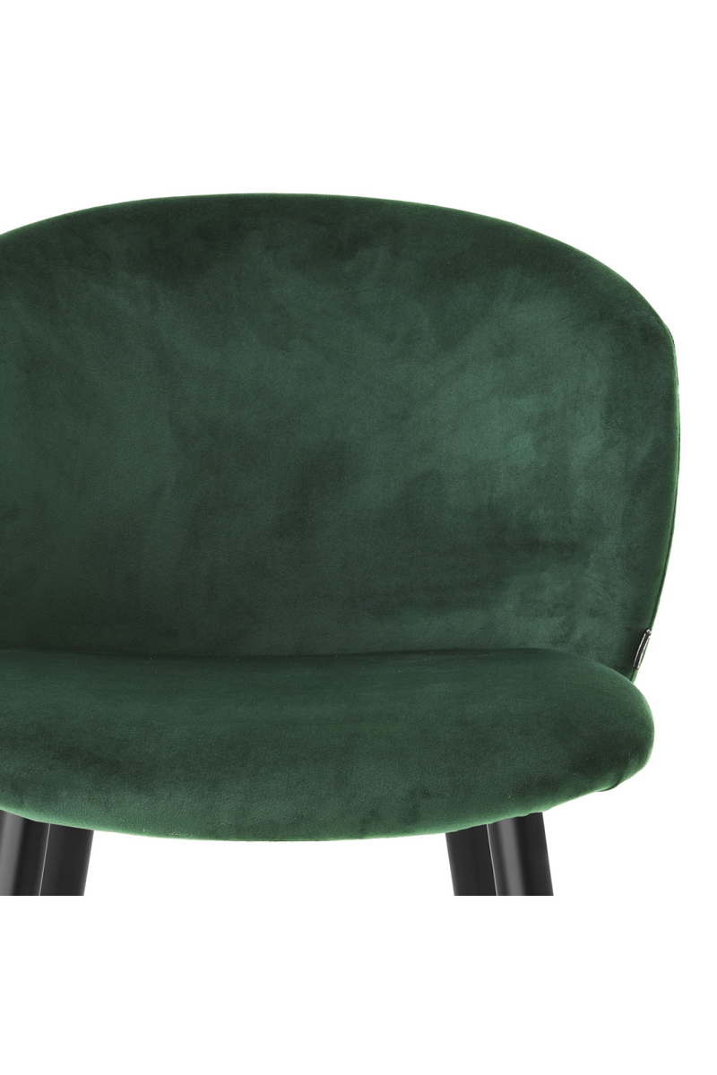 Chaise de bar en velours vert foncé Roche | Eichholtz Volante | Meubleluxe.fr