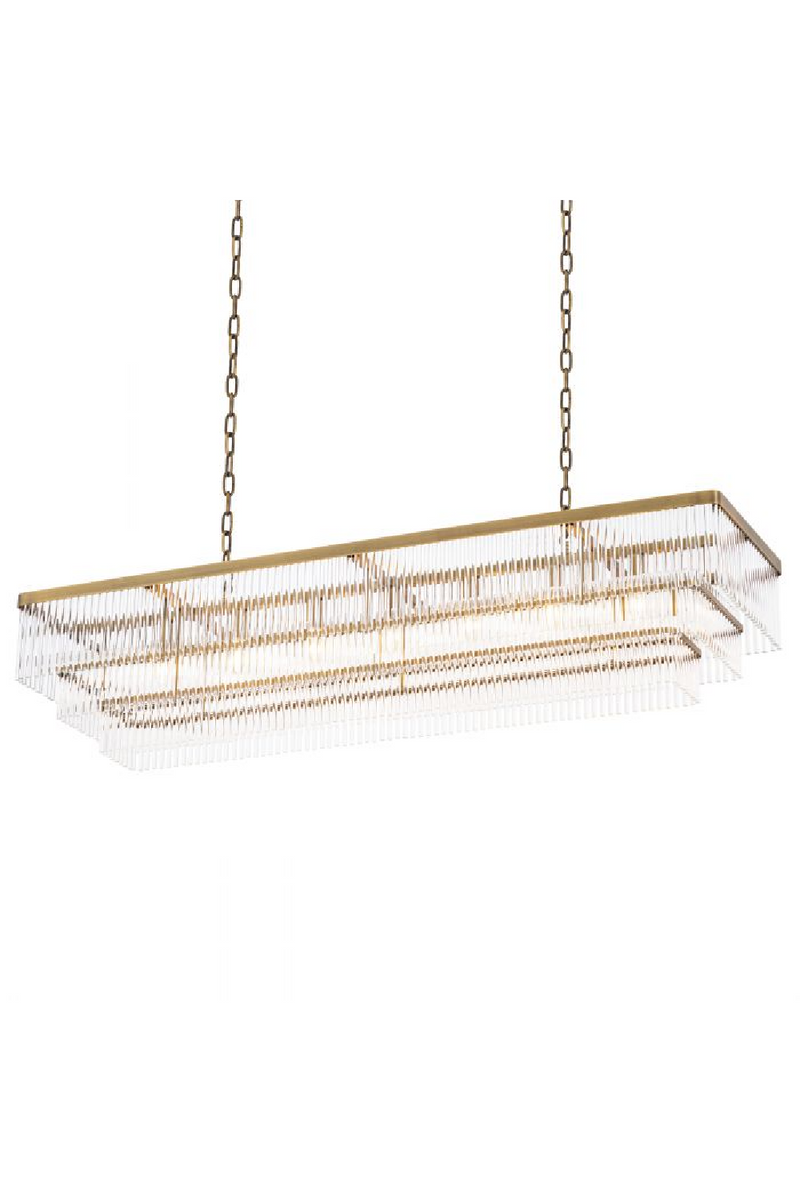 Lustre rectangulaire en verre | Eichholtz East | Meubleluxe.fr