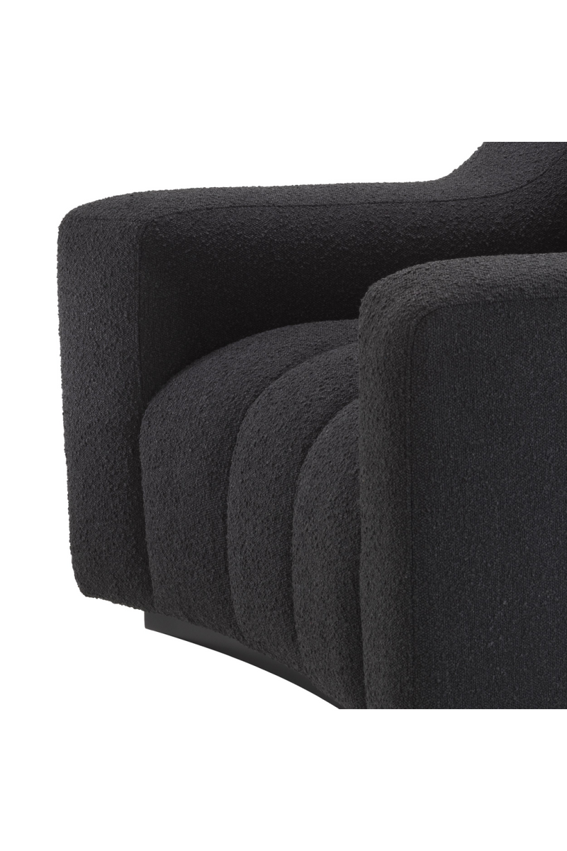 Fauteuil bouclé noir | Eichholtz Kelly | Meubleluxe.fr