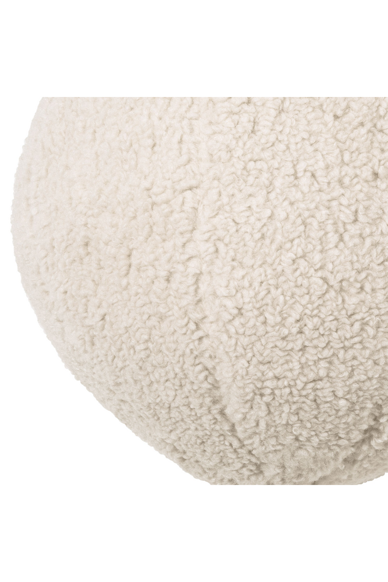 Coussin rond molletonné crème | Eichholtz Palla L | Meubleluxe.fr