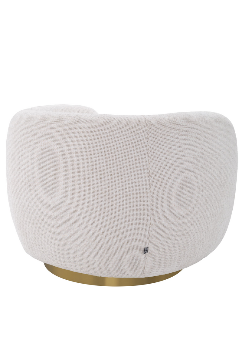 Fauteuil pivotant blanc cassé | Eichholtz Roxy | Meubleluxe.fr