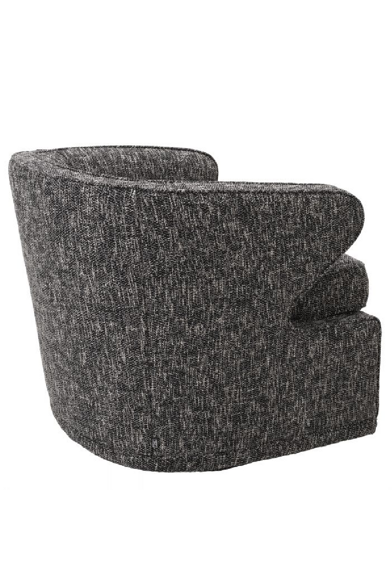 Fauteuil pivotant Cambon noir | Eichholtz Dorset | Meubleluxe.fr