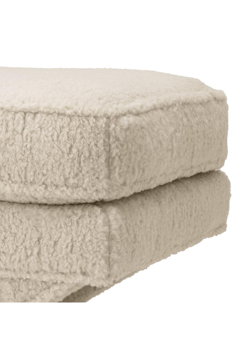 Pouf molletonné crème | Eichholtz Cordoba | Meubleluxe.fr