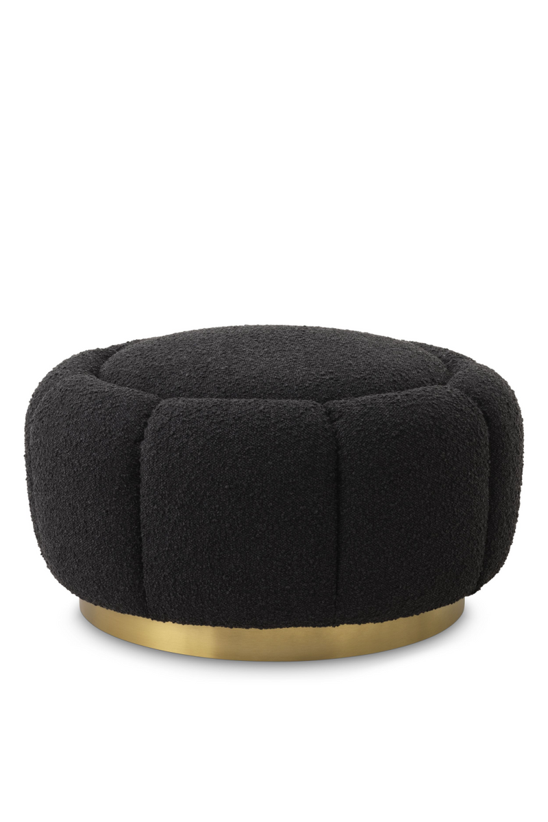 Pouf bouclé noir | Eichholtz Inger | Meubleluxe.fr