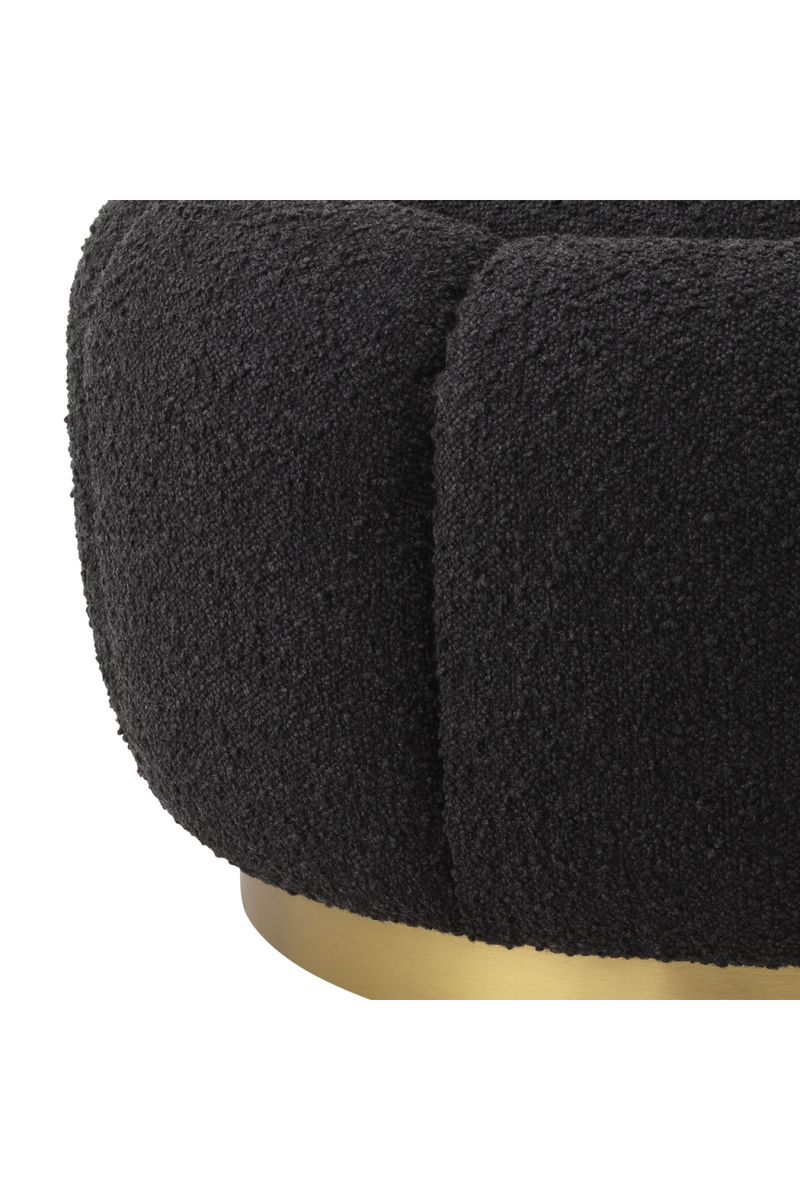 Pouf bouclé noir | Eichholtz Inger | Meubleluxe.fr