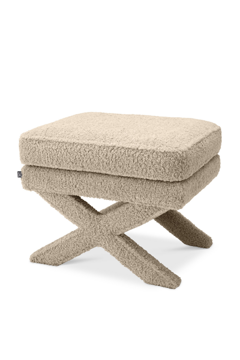 Pouf molletonné beige | Eichholtz Cordoba | Meubleluxe.fr