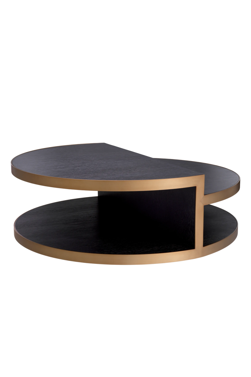 Table basse ronde en chêne | Eichholtz Nilo | Meubleluxe.fr