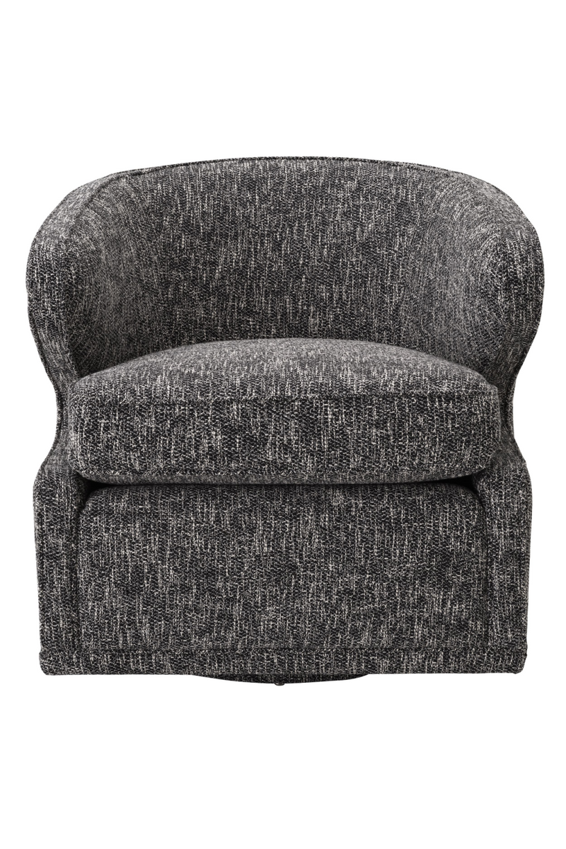 Fauteuil pivotant Cambon noir | Eichholtz Dorset | Meubleluxe.fr