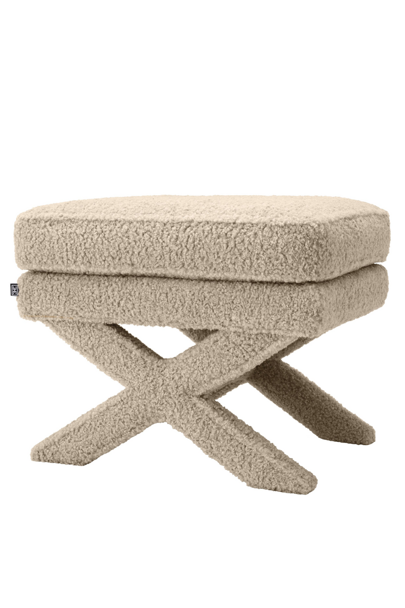 Pouf molletonné beige | Eichholtz Cordoba | Meubleluxe.fr