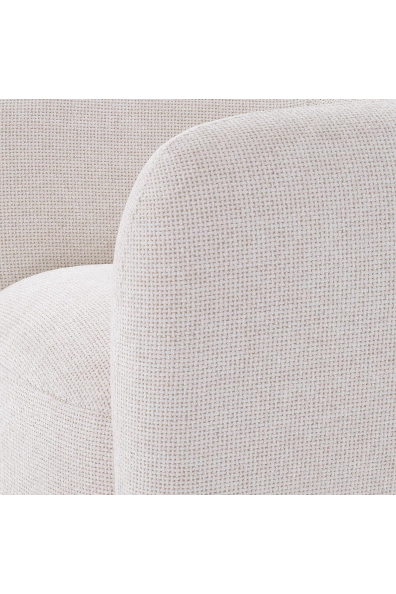 Fauteuil pivotant blanc cassé | Eichholtz Roxy | Meubleluxe.fr