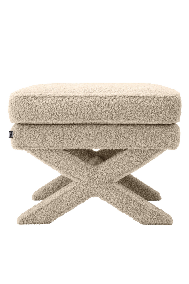 Pouf molletonné beige | Eichholtz Cordoba | Meubleluxe.fr