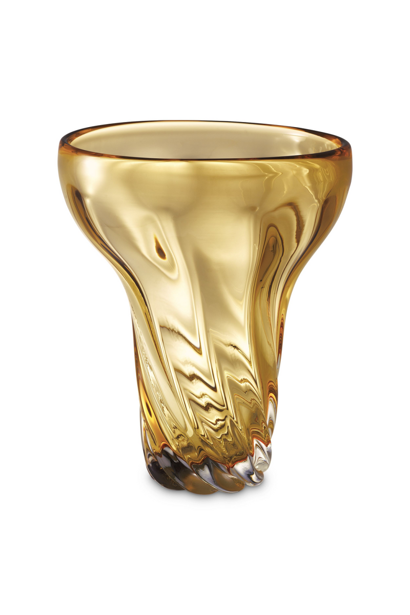 Vase en verre soufflé jaune | Eichholtz Angelia | Meubleluxe.fr