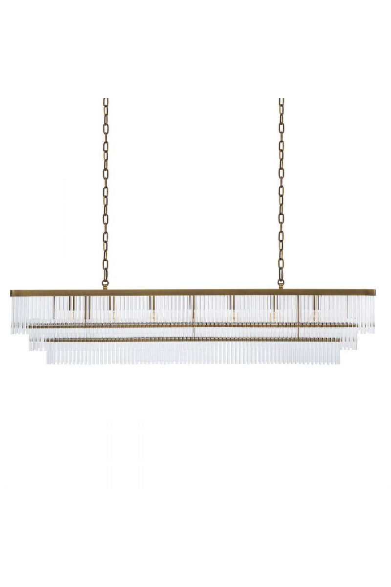 Lustre rectangulaire en verre | Eichholtz East | Meubleluxe.fr