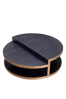 Table basse ronde en chêne | Eichholtz Nilo | Meubleluxe.fr