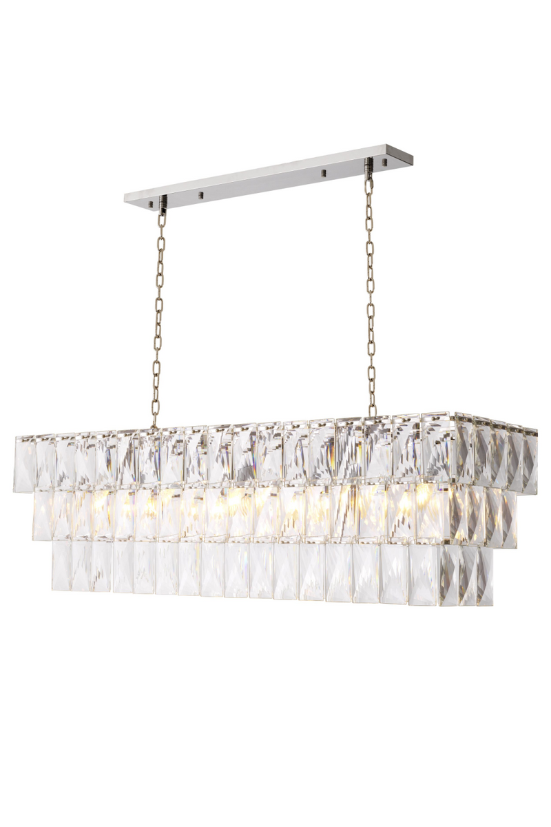 Lustre rectangulaire en cristal | Eichholtz Amazone | Meubleluxe.fr