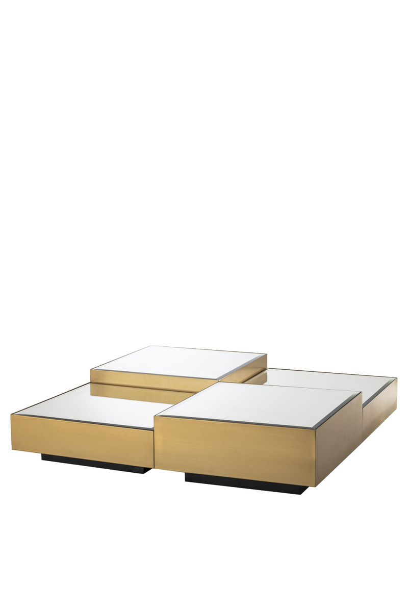 Table basse en laiton brossé (lot de 4) | Eichholtz Esposito | Meubleluxe.fr