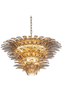 Lustre en laiton brossé clair et verre fumé | Eichholtz Italo | Meubleluxe.fr