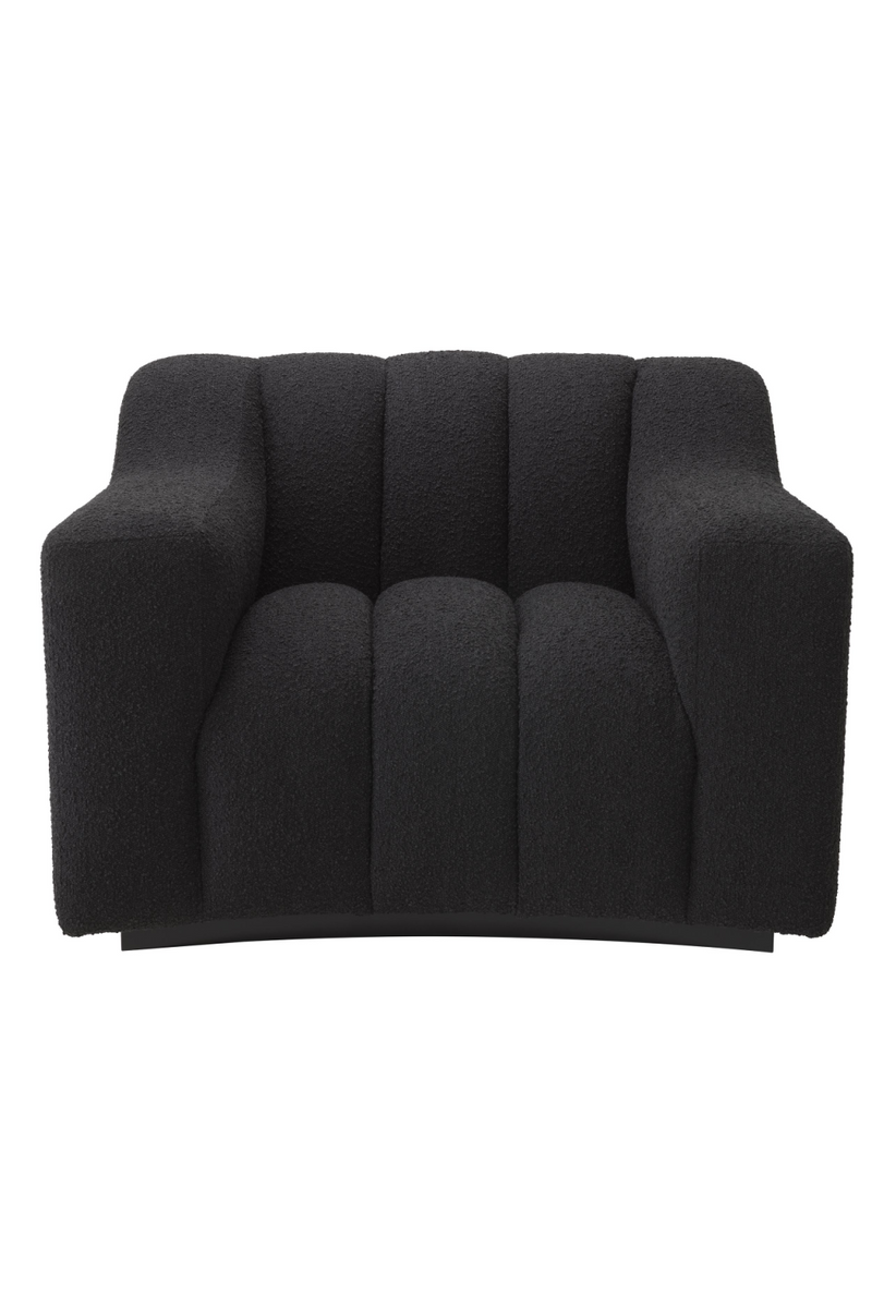 Fauteuil bouclé noir | Eichholtz Kelly | Meubleluxe.fr