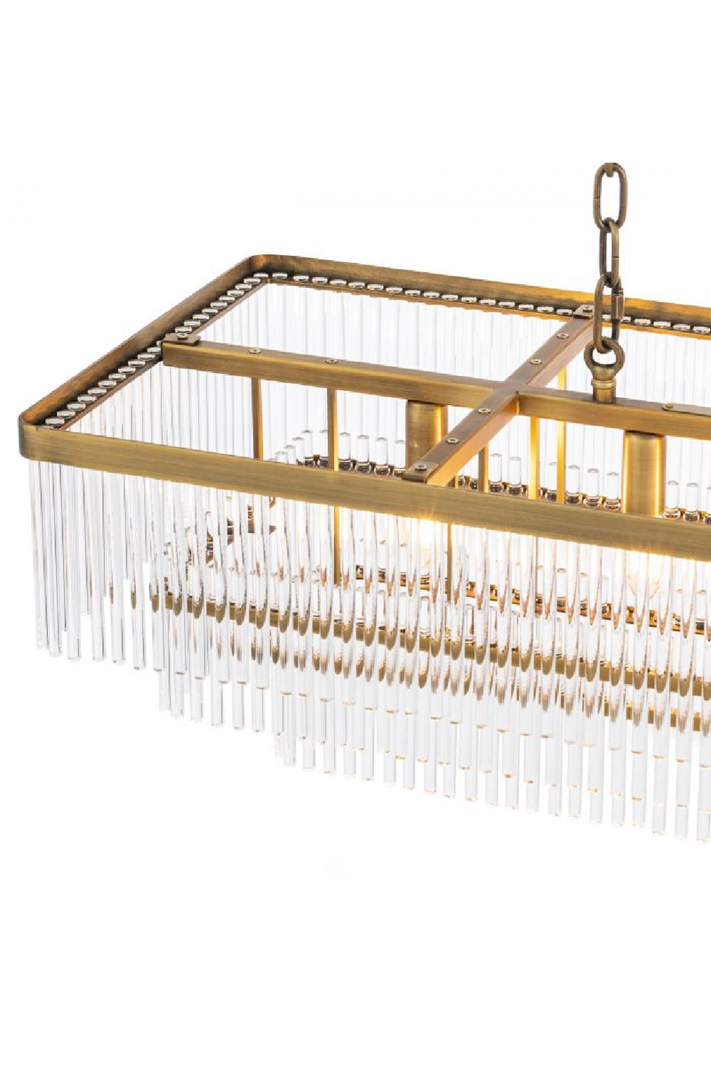 Lustre rectangulaire en verre | Eichholtz East | Meubleluxe.fr