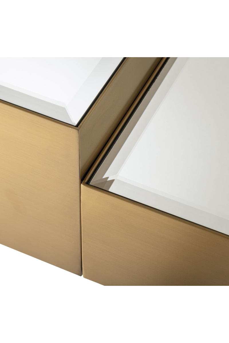 Table basse en laiton brossé (lot de 4) | Eichholtz Esposito | Meubleluxe.fr