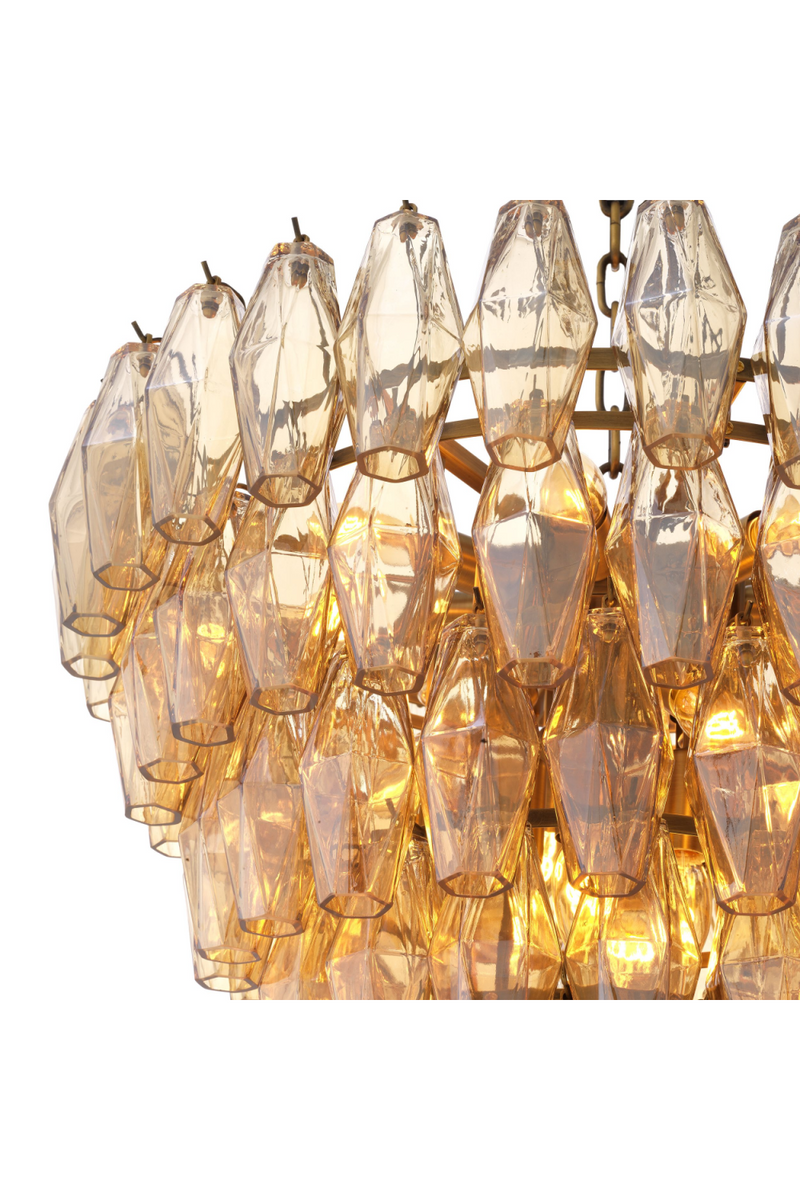 Lustre en verre ambré | Eichholtz Benini S | Meubleluxe.fr