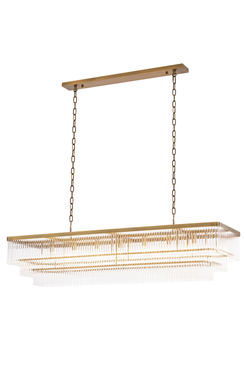 Lustre rectangulaire en verre | Eichholtz East | Meubleluxe.fr