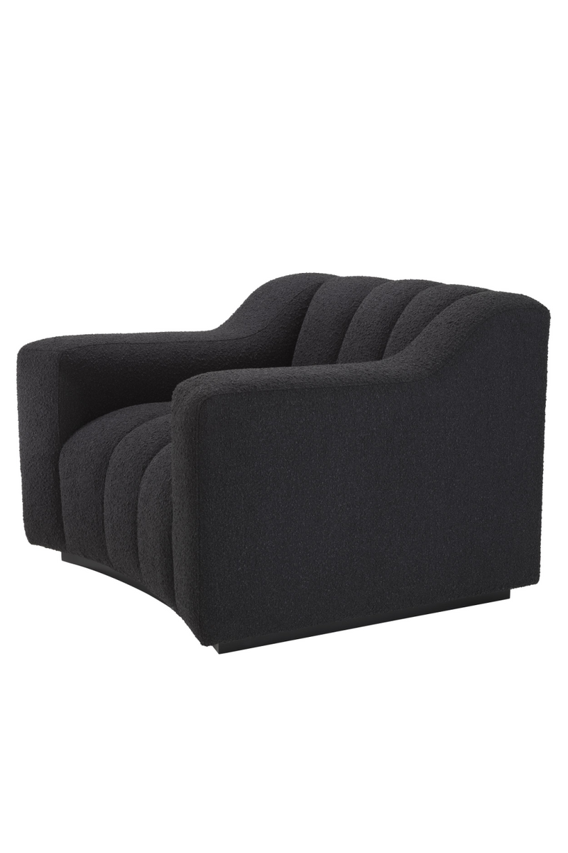 Fauteuil bouclé noir | Eichholtz Kelly | Meubleluxe.fr