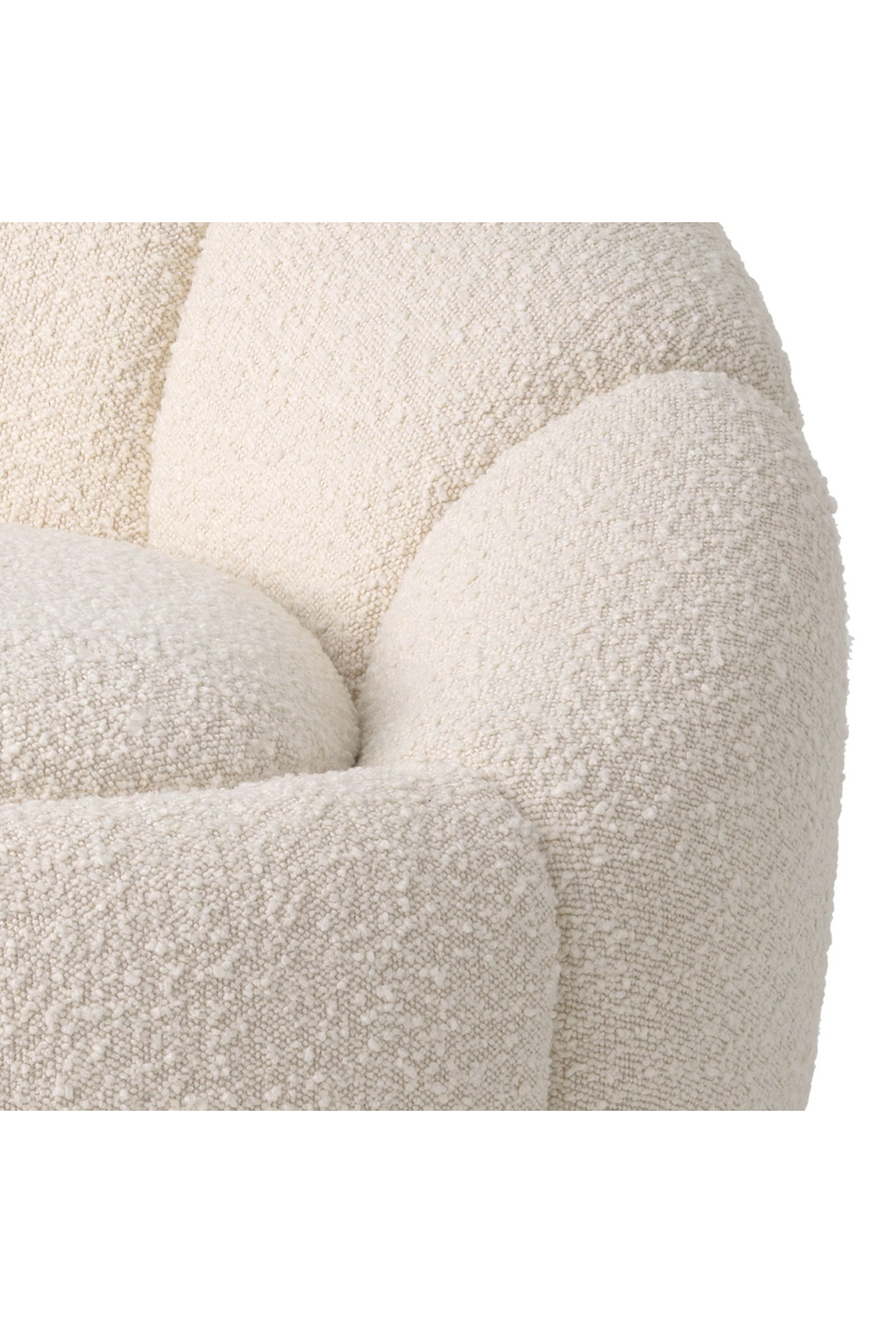 Fauteuil pivotant bouclé crème | Eichholtz Inger | Meubleluxe.fr