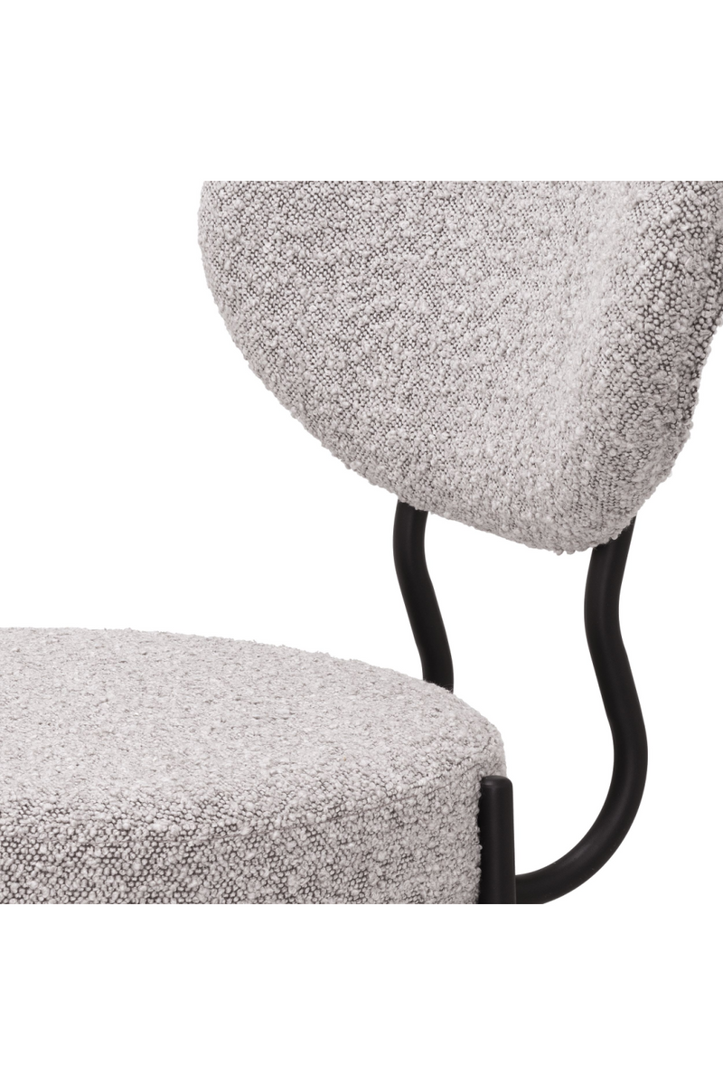 Chaise de salle à manger bouclé gris (lot de 2) | Eichholtz Vicq | Meubleluxe.fr