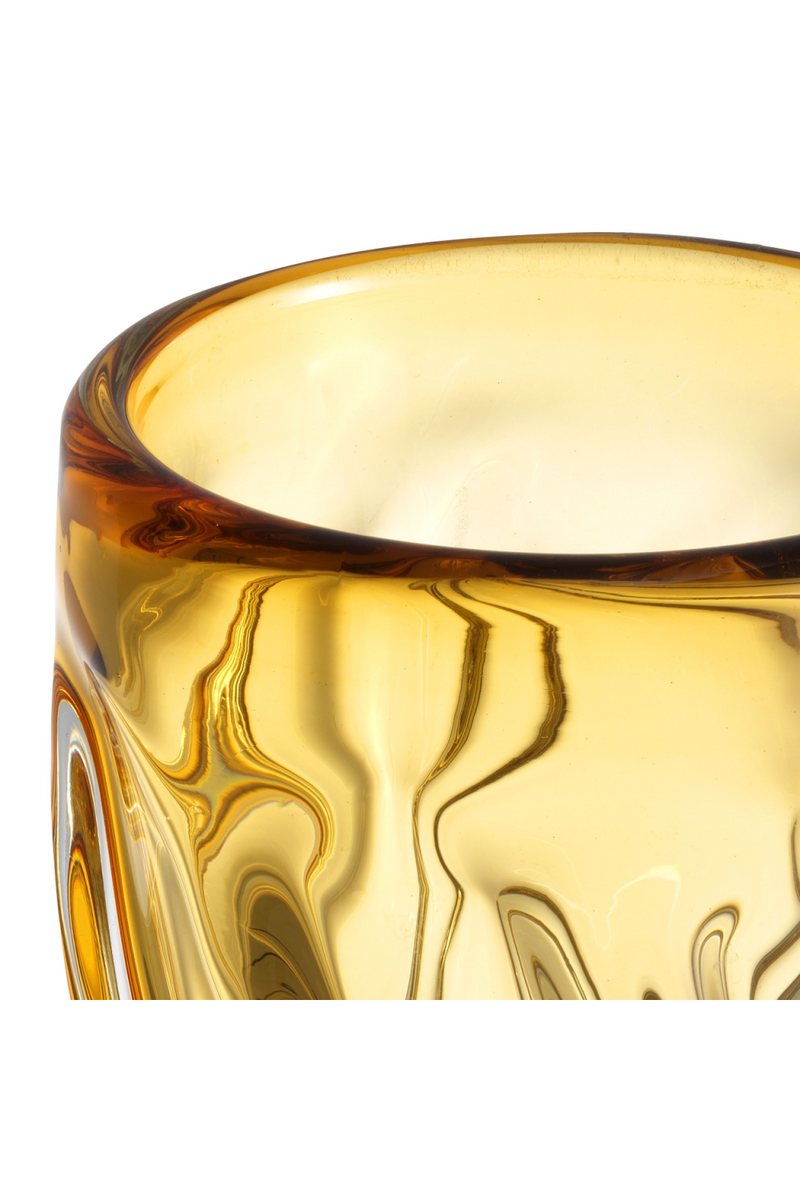 Vase en verre jaune | Eichholtz Angelito L | Meubleluxe.fr