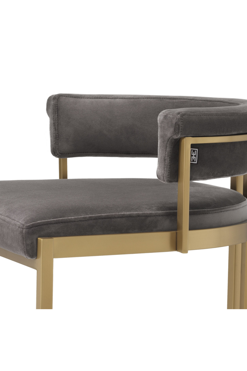 Chaise de bar en velours | Eichholtz Dante | Meubleluxe.fr