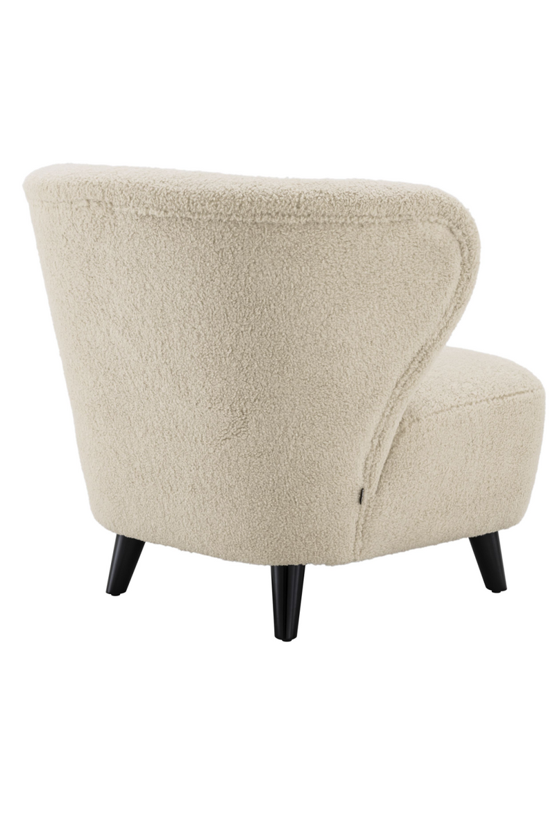 Fauteuil bouclé crème | Eichholtz Hydra | Meubleluxe.fr