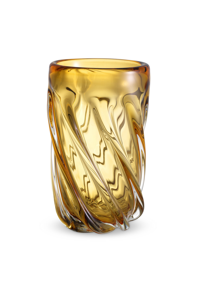 Vase en verre jaune | Eichholtz Angelito L | Meubleluxe.fr