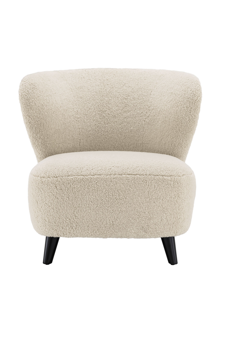 Fauteuil bouclé crème | Eichholtz Hydra | Meubleluxe.fr