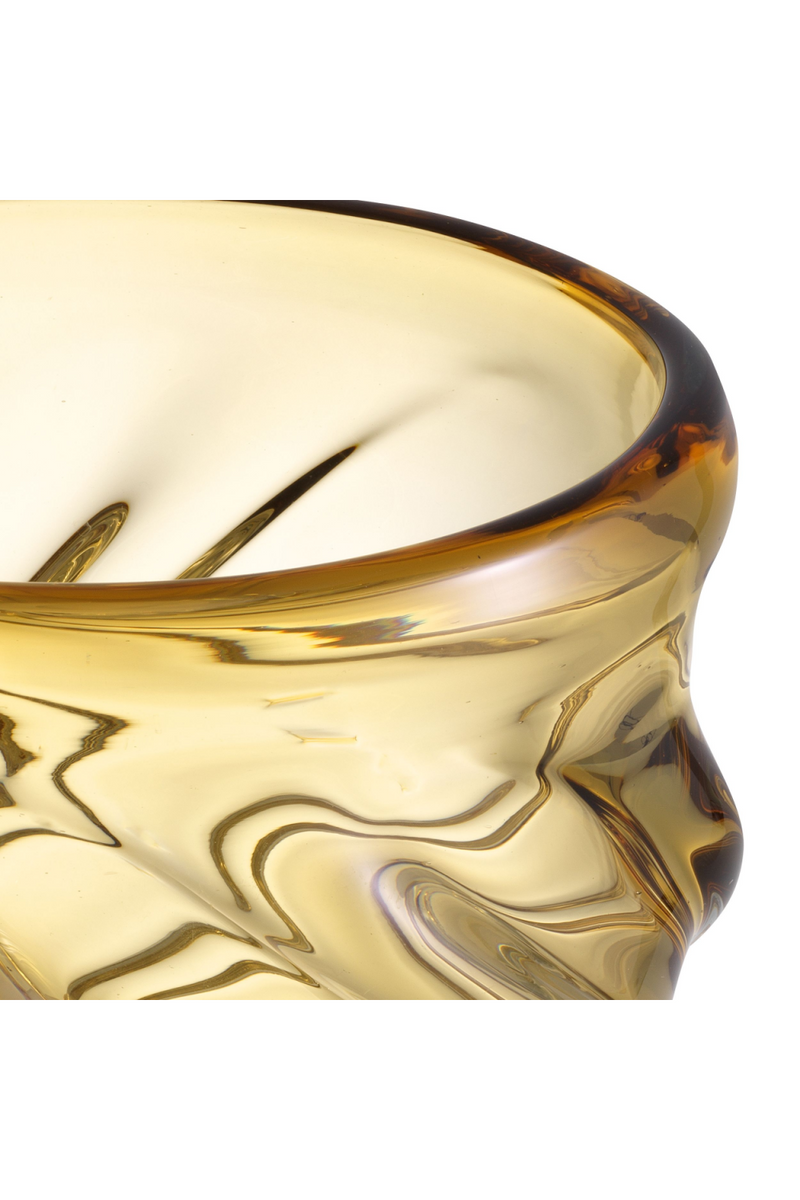 Vase en verre jaune | Eichholtz Angelito S | Meubleluxe.fr