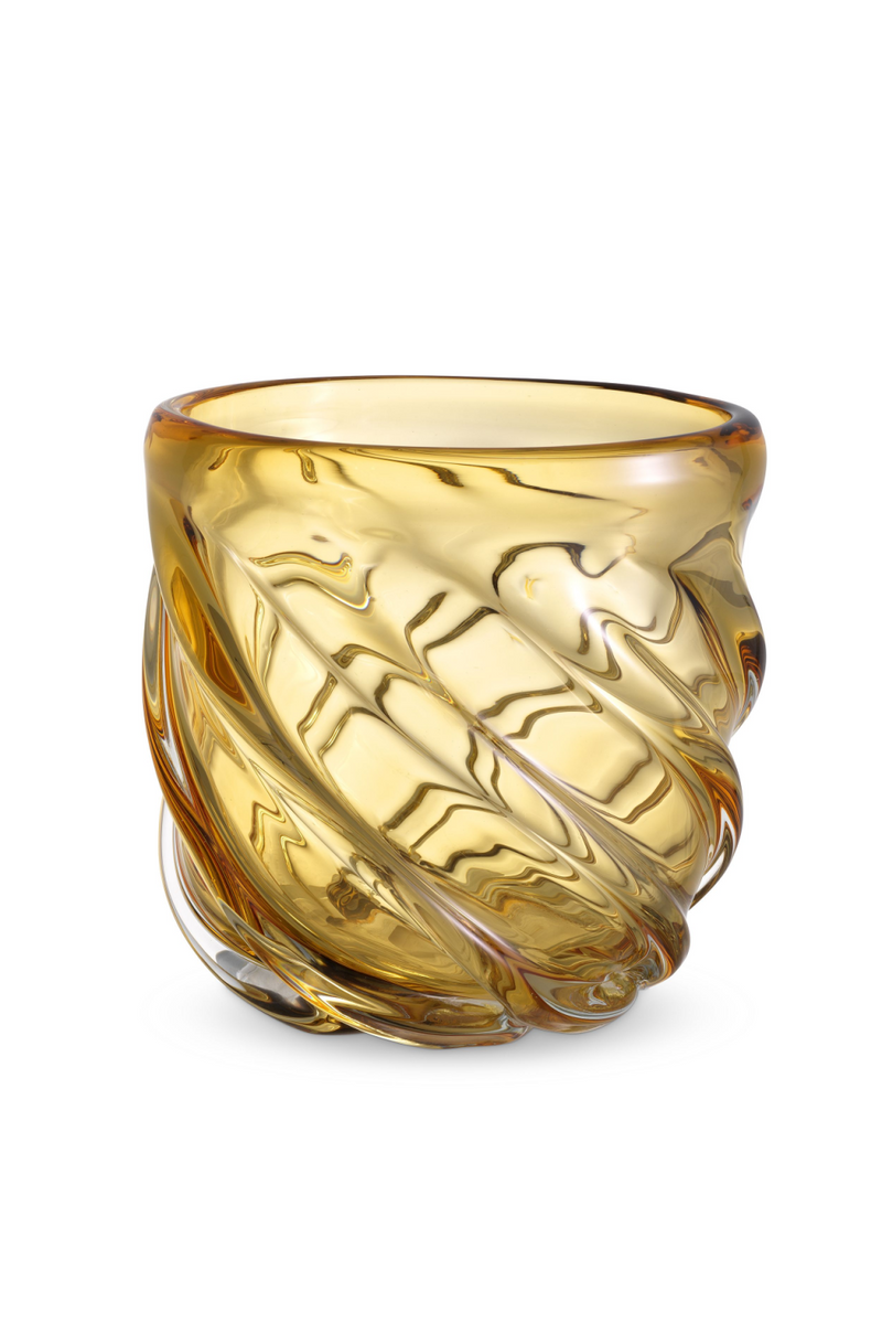 Vase en verre jaune | Eichholtz Angelito S | Meubleluxe.fr