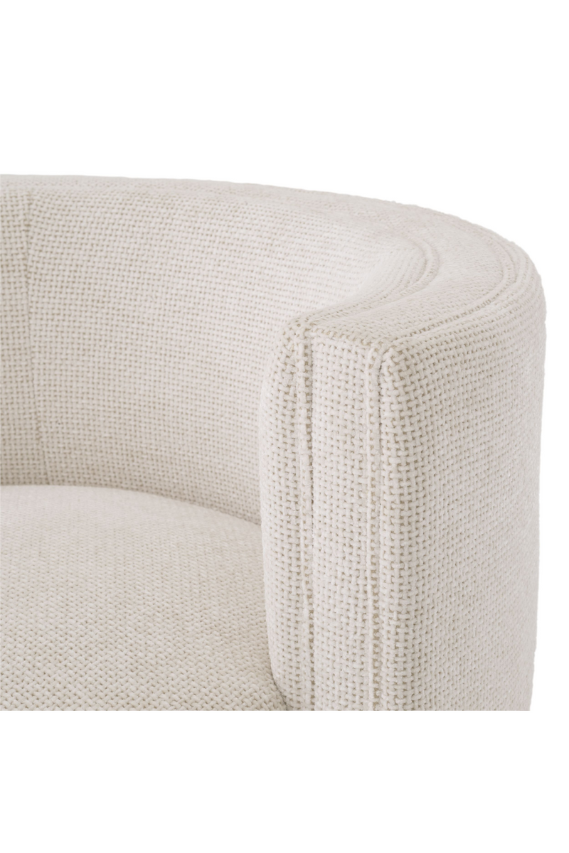 Fauteuil pivotant blanc cassé | Eichholtz Amanda | Meubleluxe.fr