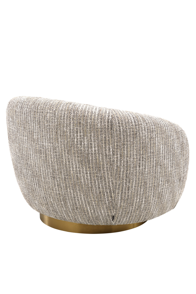 Fauteuil pivotant Mademoiselle beige | Eichholtz Brice | Meubleluxe.fr