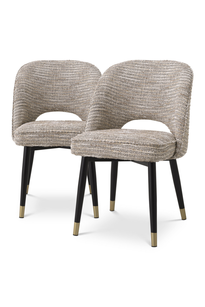 Chaise de salle à manger Mademoiselle Beige (lot de 2) | Eichholtz Cliff | Meubleluxe.fr