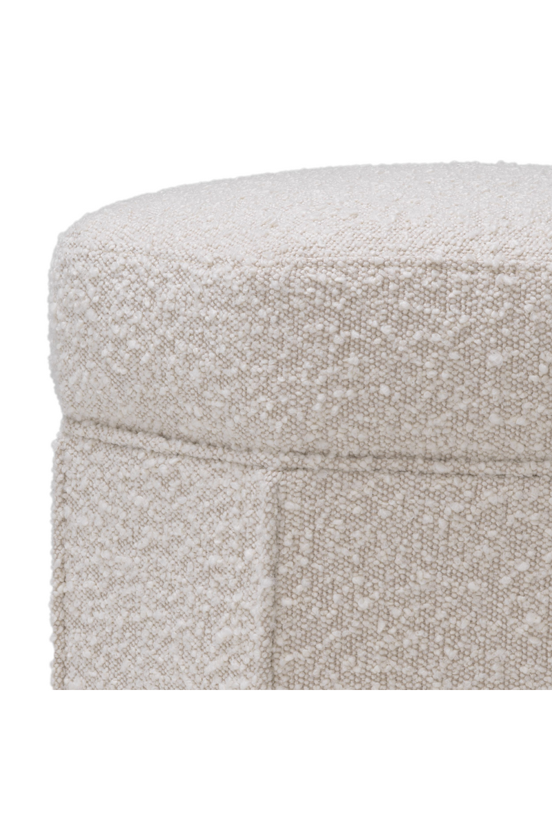 Pouf bouclé crème | Eichholtz Bombay | Meubleluxe.fr