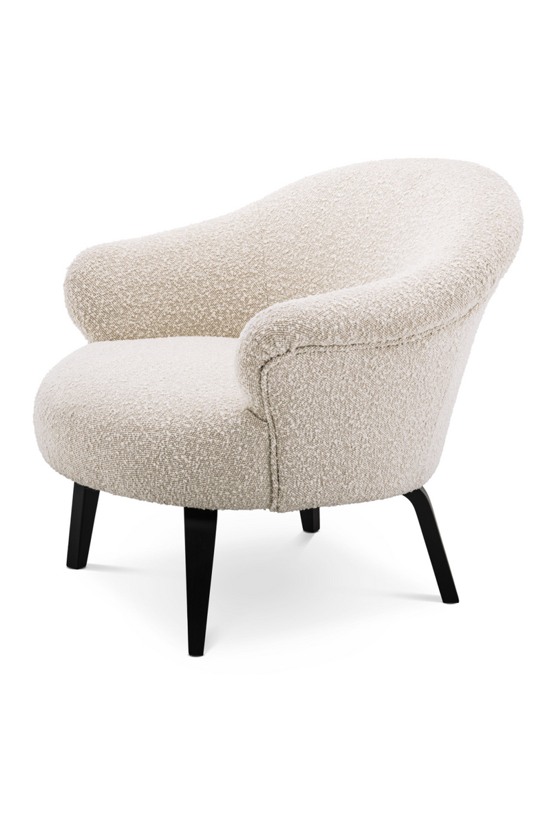 Fauteuil bouclé crème | Eichholtz Moretti | Meubleluxe.fr