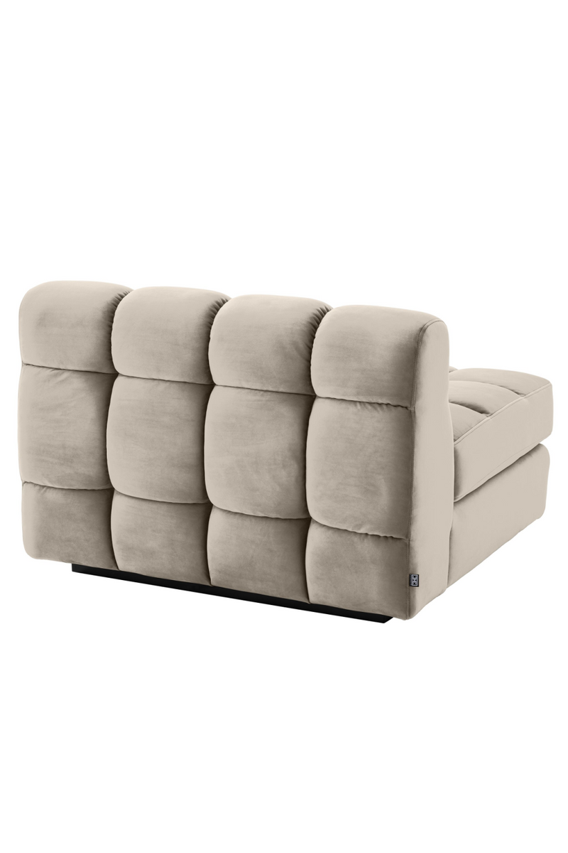 Canapé en velours beige (module milieu) | Eichholtz Dean | Meubleluxe.fr