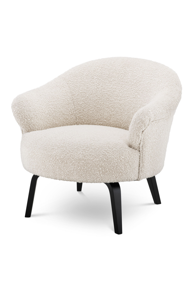 Fauteuil bouclé crème | Eichholtz Moretti | Meubleluxe.fr