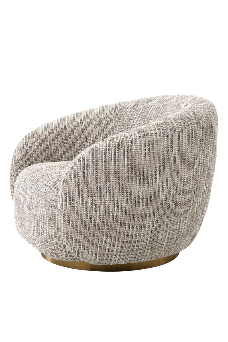 Fauteuil pivotant Mademoiselle beige | Eichholtz Brice | Meubleluxe.fr