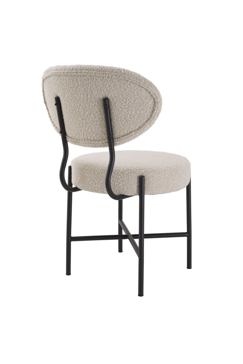 Chaise de salle à manger bouclé crème (lot de 2) | Eichholtz Vicq | Meubleluxe.fr