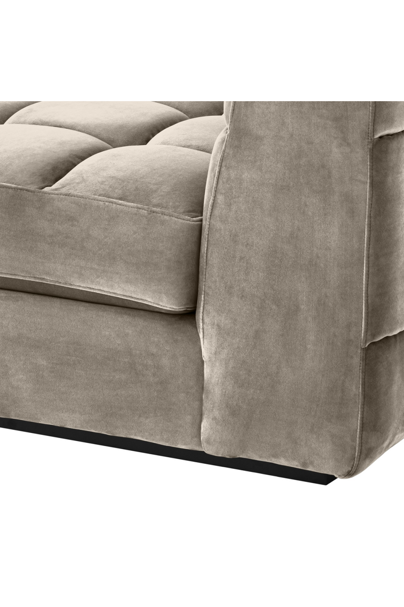 Canapé en velours beige (module milieu) | Eichholtz Dean | Meubleluxe.fr