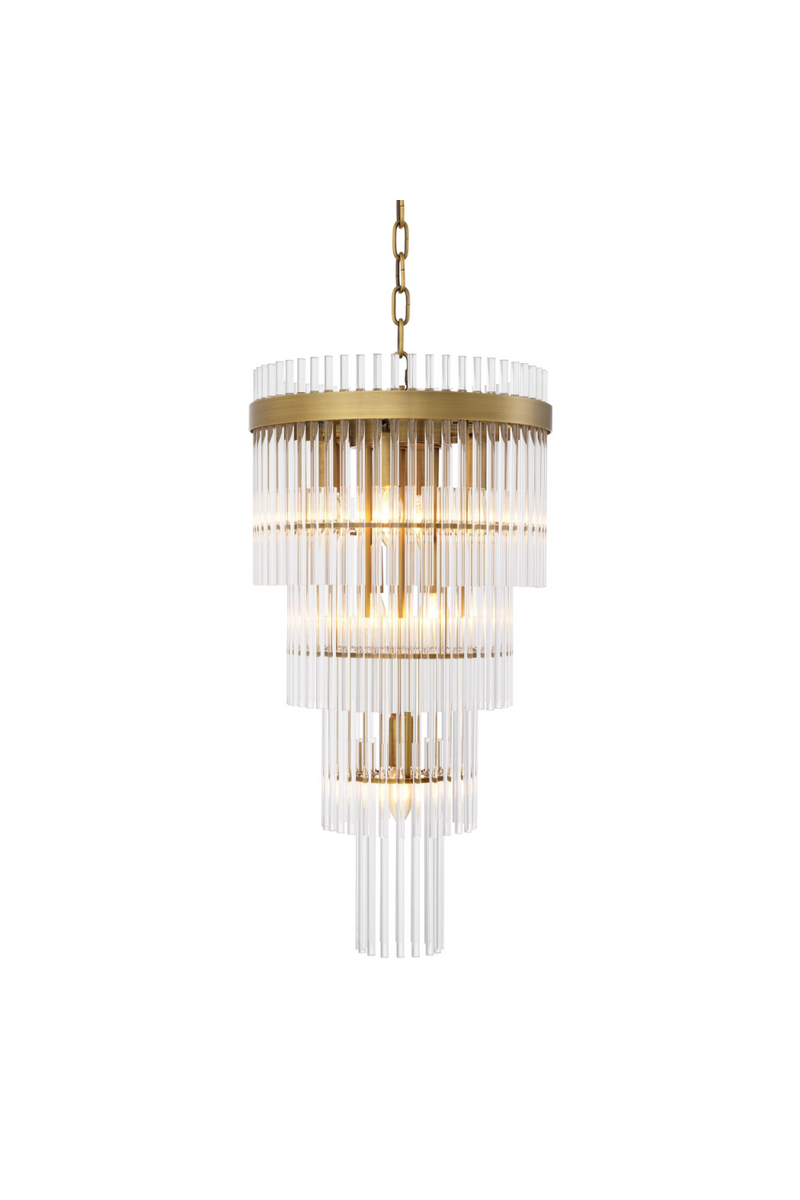 Lustre doré en verre | Eichholtz Yara S | Meubleluxe.fr